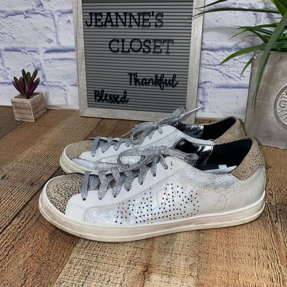 P448 John Naicut/Ocelot Sneaker Iridescent Low Top - Picture 2 of 10